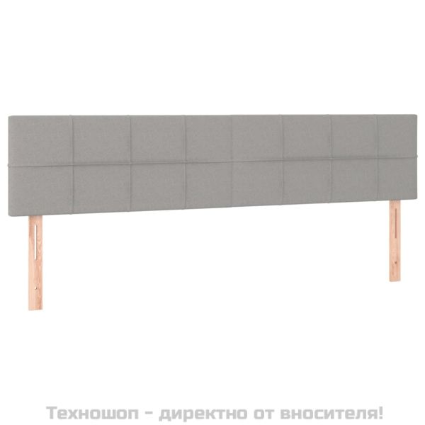 Боксспринг легло с матрак, светлосиво, 180x200 см, плат