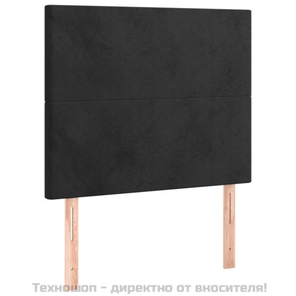 Рамка за легло без матрак, черна, 120x200 см, кадифе