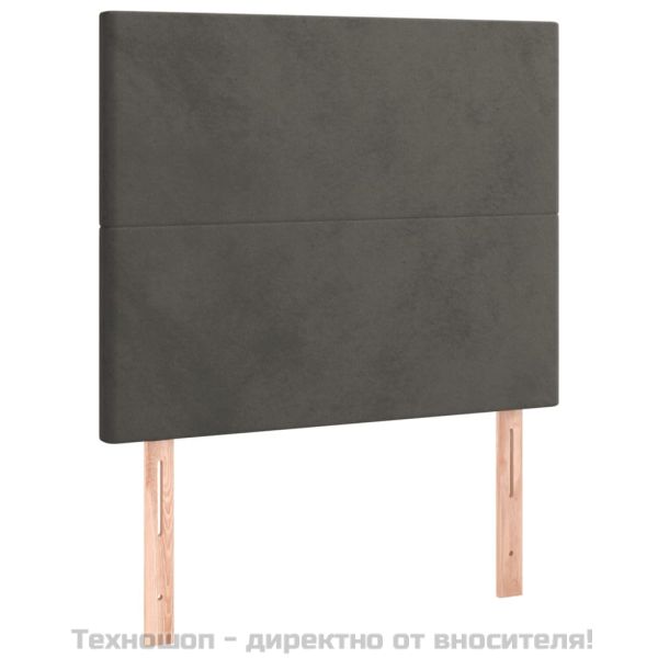 Рамка за легло без матрак, тъмносива, 100x200 см, кадифе