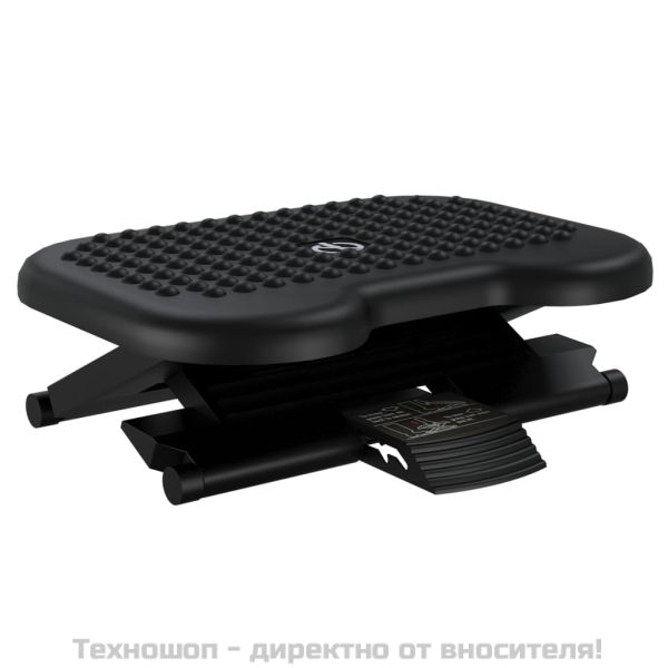 Поставка за крака, черна, 46x34,5x11 см