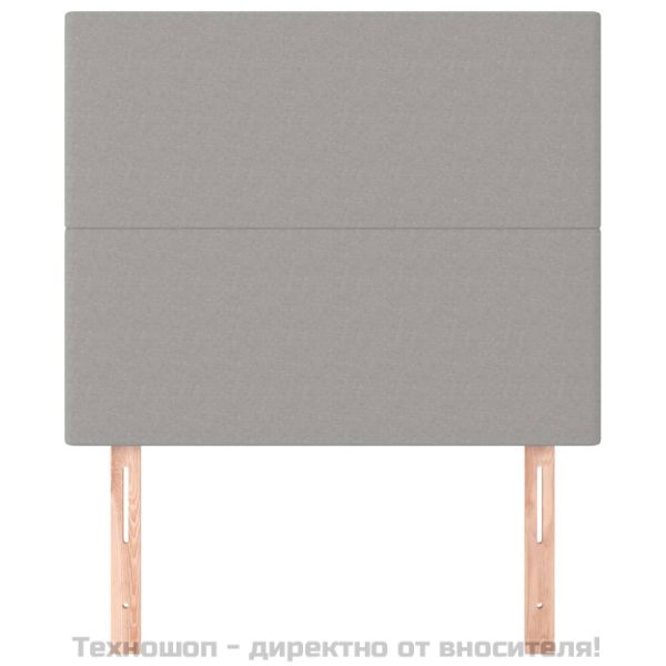 Табла за легло, светло сива, 90x5x118/128 см, плат