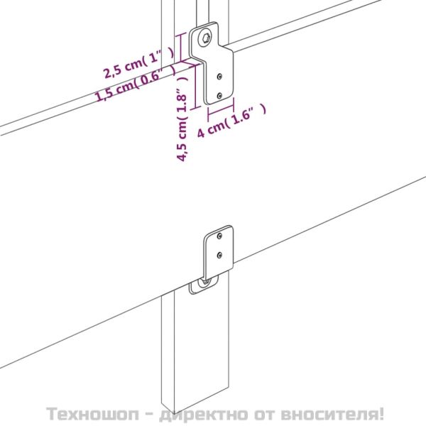 Табла за легло, розова, 100x5x118/128 см, кадифе