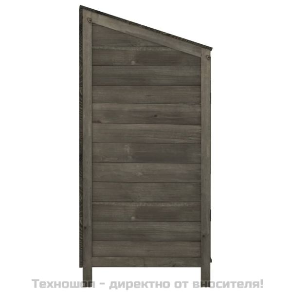 Градинска барака, антрацит, 102x52x112 см, чамово дърво масив