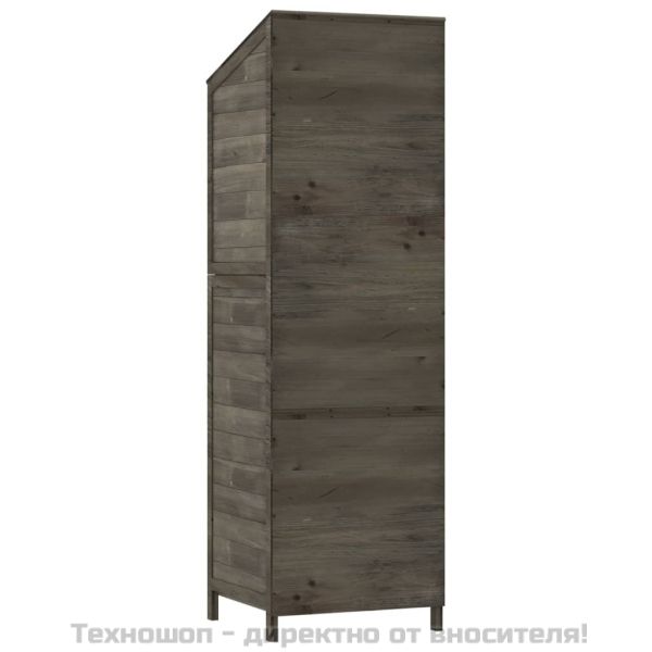 Градинска барака, антрацит, 55x52x174,5 см, чамово дърво масив