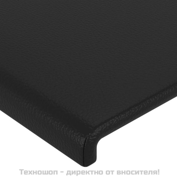 Горни табли за легло, 2 бр,черна,90x5x78/88 см, изкуствена кожа
