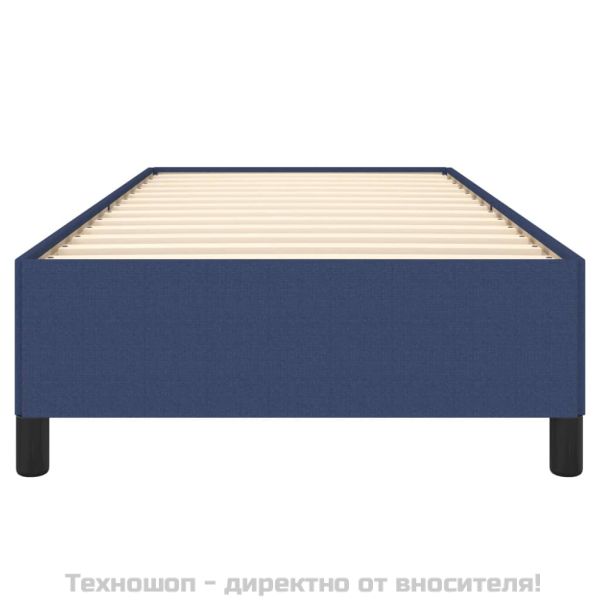 Рамка за легло без матрак, Синьо, 100x200 см, плат