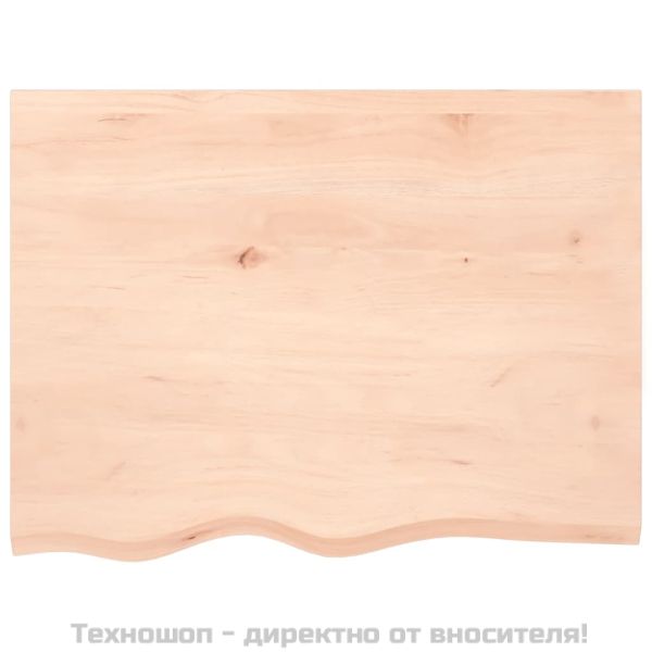 Стенен рафт 80x60x2 см необработен масивен дъб