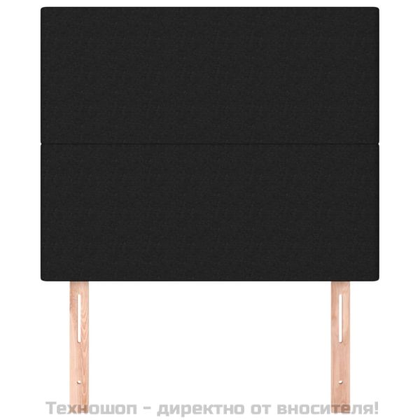 Табла за легло, черна, 90x5x118/128 см, плат