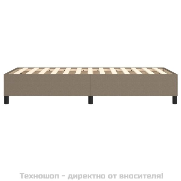 Рамка за легло с пружини, таупе, 90x200 см, плат