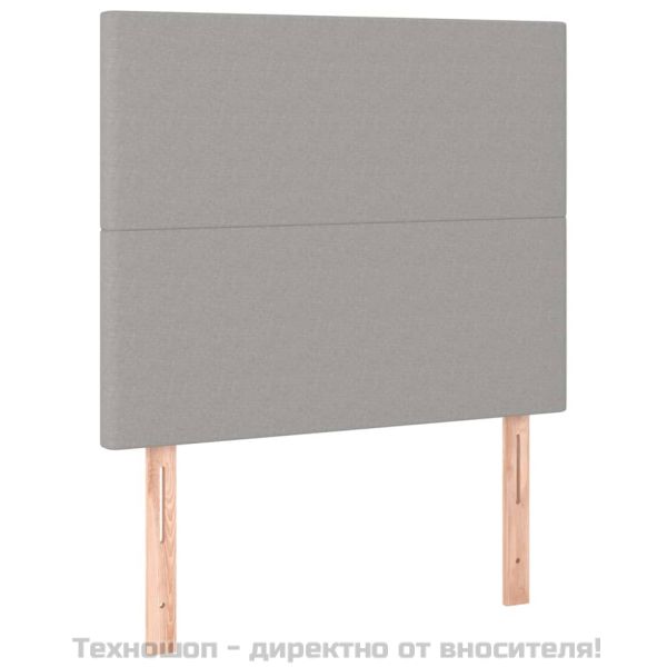 Боксспринг легло с матрак, светлосива, 90x190 см, плат