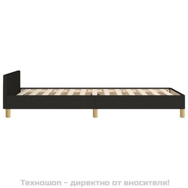 Рамка за легло без матрак, Черно, 90x200 см, плат