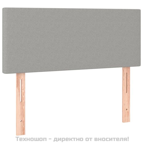 Горна табла за легло, светлосива, 90x5x78/88 см, плат