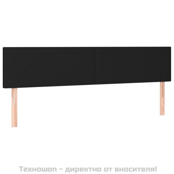 Табла за легло, черна, 180x5x78/88 см, плат