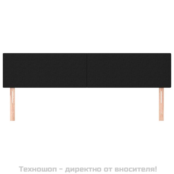 Табла за легло, черна, 180x5x78/88 см, плат