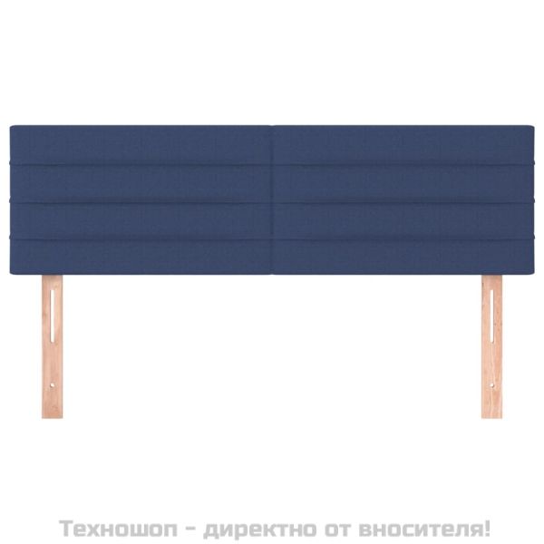 Табла за легло, синя, 144x5x78/88 см, плат