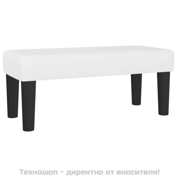 Пейка, бяла, 70x30x30 см, изкуствена кожа