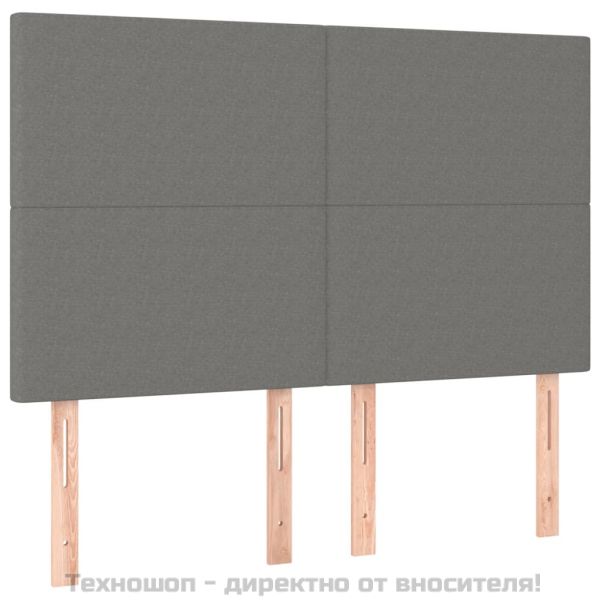 Табла за легло, тъмносива, 144x5x118/128 см, плат