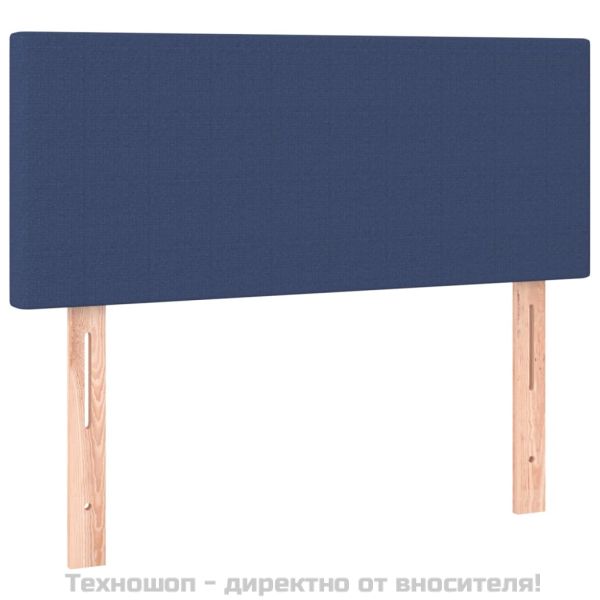 Горна табла за легло, синя, 80x5x78/88 см, плат
