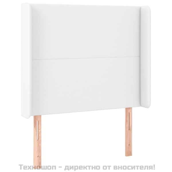 LED горна табла за легло, бяла, 83x16x118/128 см