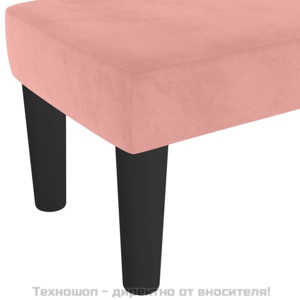Пейка, розова, 70x30x30 см, кадифе