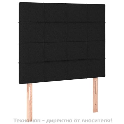 Боксспринг легло с матрак, черно, 100x200 см, плат
