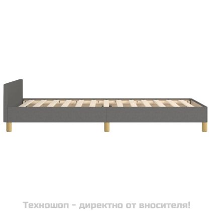 Рамка за легло без матрак, тъмносива, 80x200 см, плат