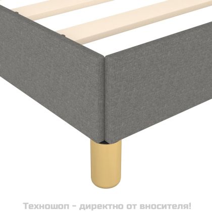 Рамка за легло без матрак, тъмносива, 80x200 см, плат