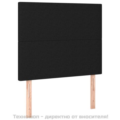 Боксспринг легло с матрак, черно, 100x200 см, плат