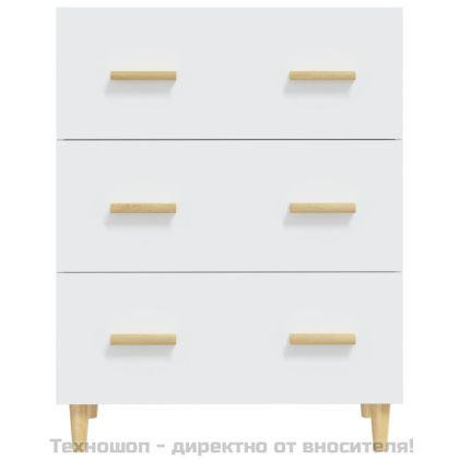 Сайдборд, бял, 70x34x90 см, инженерно дърво