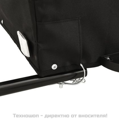 Ремарке за велосипед, черно и оранжево, 45 кг, желязо