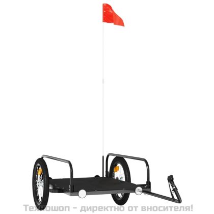 Ремарке за велосипед, черно, 126x63x34 см, желязо