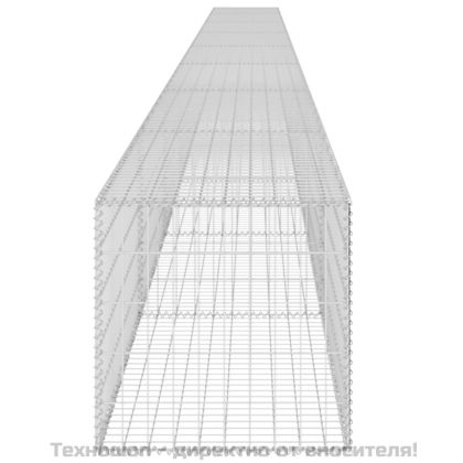 Габионна стена с капаци, поцинкована стомана, 900x50x50 см
