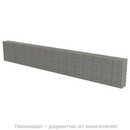 Габионна стена с капаци, поцинкована стомана, 900x50x150 см