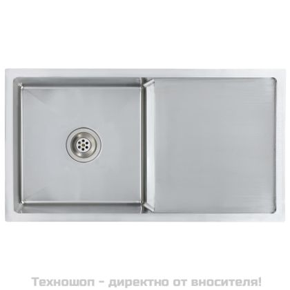 Ръчно изработена кухненска мивка, неръждаема стомана