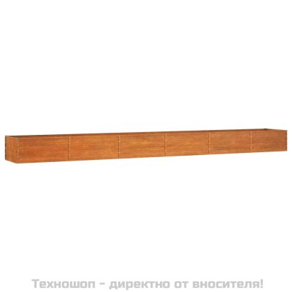 Градинска повдигната леха ръждив 600x80x45 см кортенова стомана