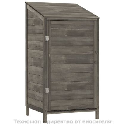 Градинска барака, антрацит, 55x52x112 см, чамово дърво масив