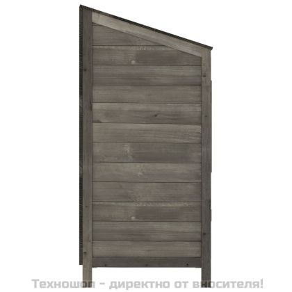 Градинска барака, антрацит, 55x52x112 см, чамово дърво масив