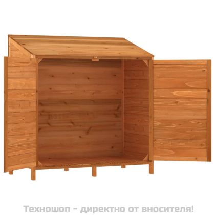 Градинска барака, кафява, 102x52x112 см, чамово дърво масив