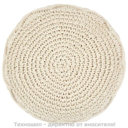 Ръчно изработен пуф в макраме, 45x30 см, памук