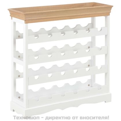 Шкаф за вино, бял, 70x22,5x70,5 см, МДФ