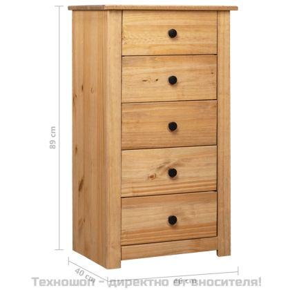 Сайдборд, 46x40x89 см, бор масив, стил Панама