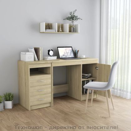 Бюро, дъб сонома, 140x50x76 см, инженерно дърво