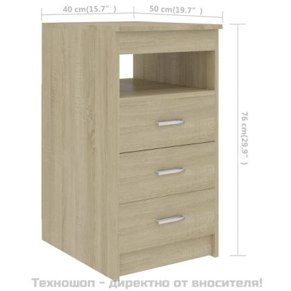 Бюро, дъб сонома, 140x50x76 см, инженерно дърво