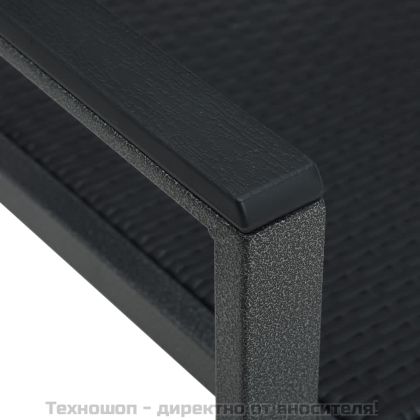 Градински трапезен комплект, 5 части, черен