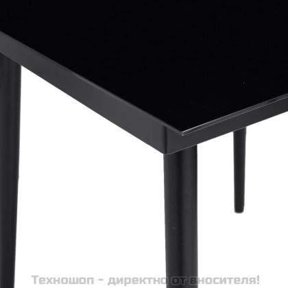 Градински трапезен комплект, 5 части, черен