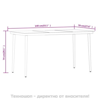 Градински трапезен комплект от 5 части с възглавници черен