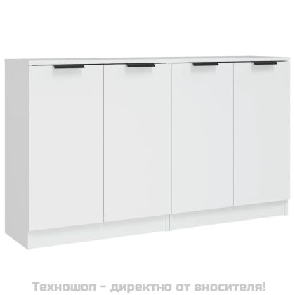 Сайдборди, 2 бр, бели, 60x30x70 см, инженерно дърво