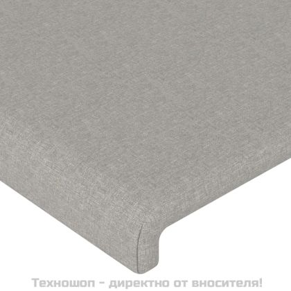 Табла за легло, светло сива, 100x5x118/128 см, плат