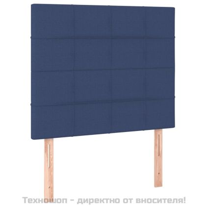 Табла за легло, синя, 80x5x118/128 см, плат