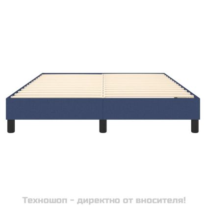 Рамка за легло с пружини, синя, 140x200 см, плат